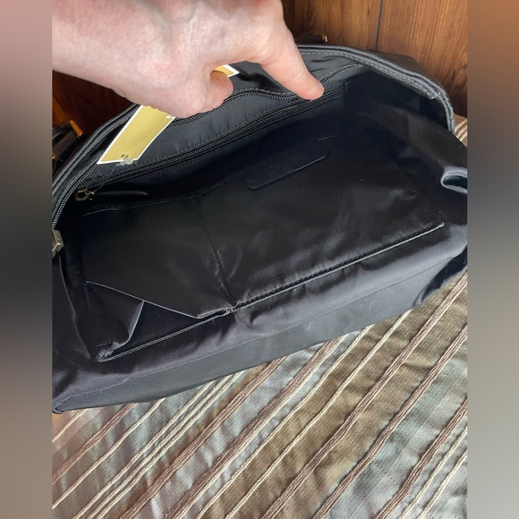 Michael Kors Black Polyester Morgan MD Zippered Tote; Fair Used Condition - Picture 10 of 14